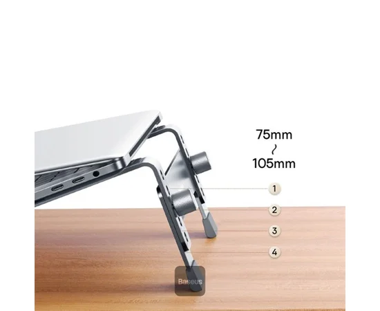 Підставка для ноутбука Baseus UltraStable (4-Gear Adjustable) (B10053100811-00) Space grey