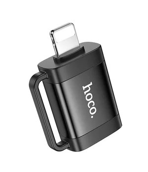 Переходник Hoco UA31A OTG Lightning male to USB female Black