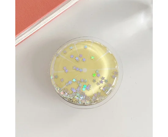 Держатель для телефона круглый (liquid shine) Круг / Желтый