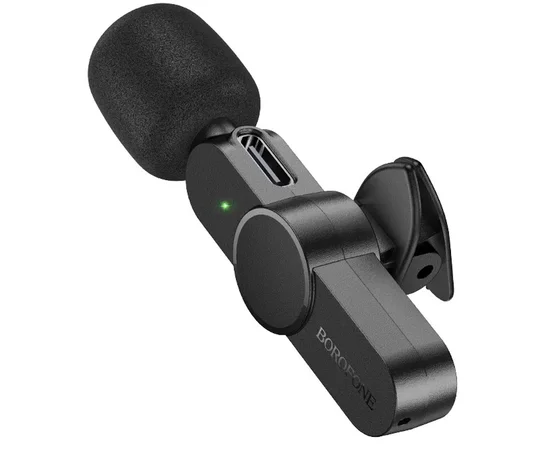 Микрофон Borofone BFK12 Trophy lavalier Type-C Black