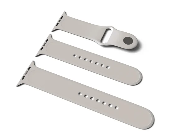 Силиконовый ремешок для Apple Watch Sport Band 38 / 40 (S/M & M/L) 3pcs Серый / Stone