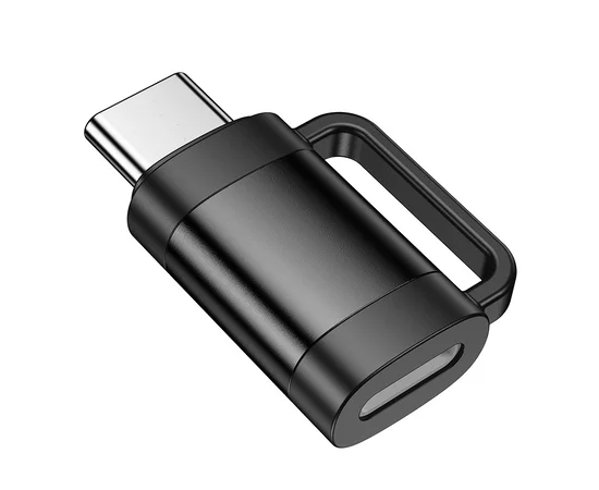 Переходник Hoco UA31E OTG Type-C male to Lightning female Black