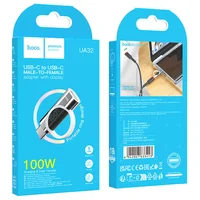 Переходник Hoco UA32 Type-C male to Type-C female display adapter Silver