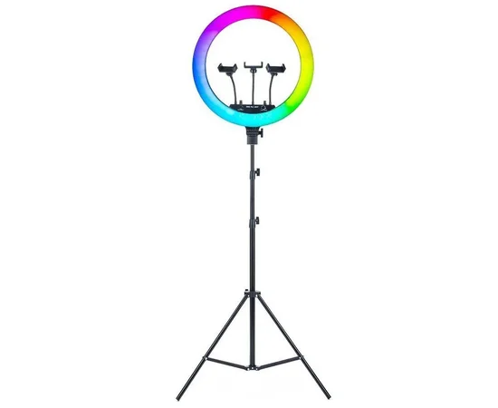 Кольцевая LED лампа RGB MJ-18, 436 диодов, 45 см (с сумкой) Черный
