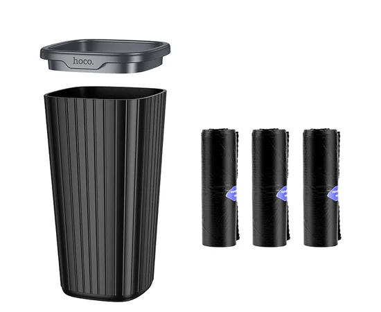 Автомобильный контейнер для мусора в подстаканник Hoco ZP12 Black