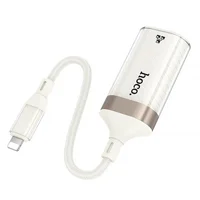 Переходник Hoco UA41A Crystal Lightning to RJ45 100 Mbs (0.15m) Apricot