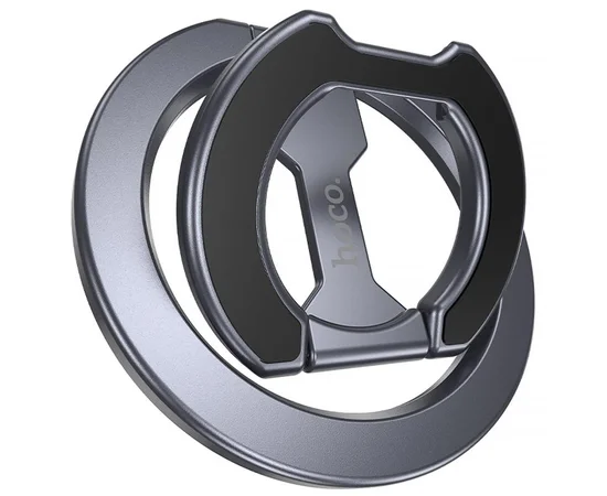 Магнитный держатель для телефона Hoco GH9 Double-ring Metal gray