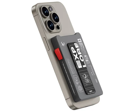 Картхолдер с подставкой WIWU Mag Wallet MW-002 Gray