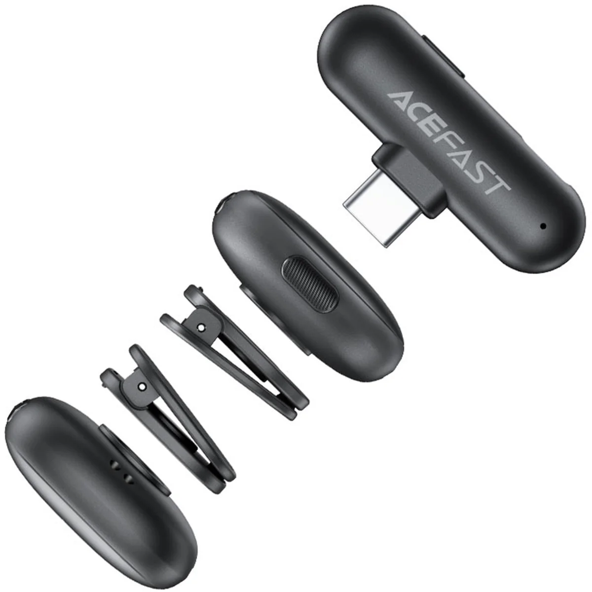Петличный беспроводной микрофон Acefast R1 Type-C Black