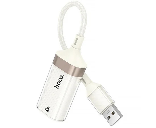 Переходник Hoco UA41 Crystal USB to RJ45 100 Mbs (0.15m) Apricot