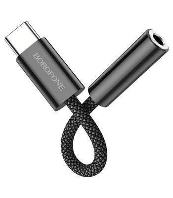 Переходник Borofone BV15 3.5mm to Type-C Черный