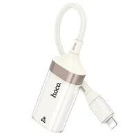 Переходник Hoco UA41A Crystal Lightning to RJ45 100 Mbs (0.15m) Apricot