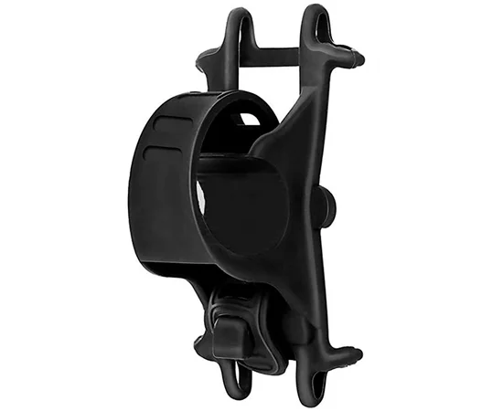Велодержатель силиконовый для смартфонов от 4,3 до 6,3 дюйма Черный