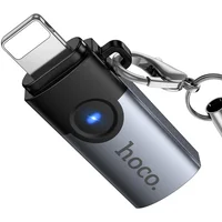 Переходник Hoco UA46A Lightning Male to Type-C Female Metal gray