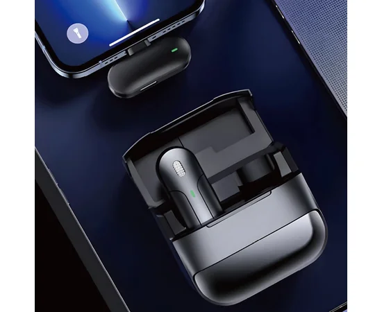 Петличный беспроводной микрофон WIWU Wi-WM001 Wireless mini microphone (Type-C) Black