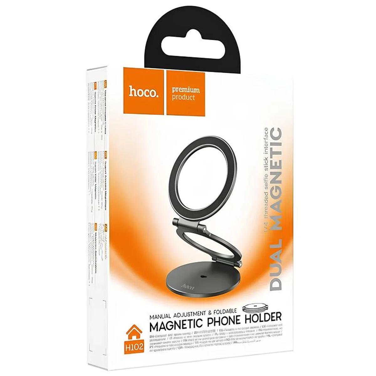 Магнитный держатель Hoco H102 Whale (multi-scene) Metal grey