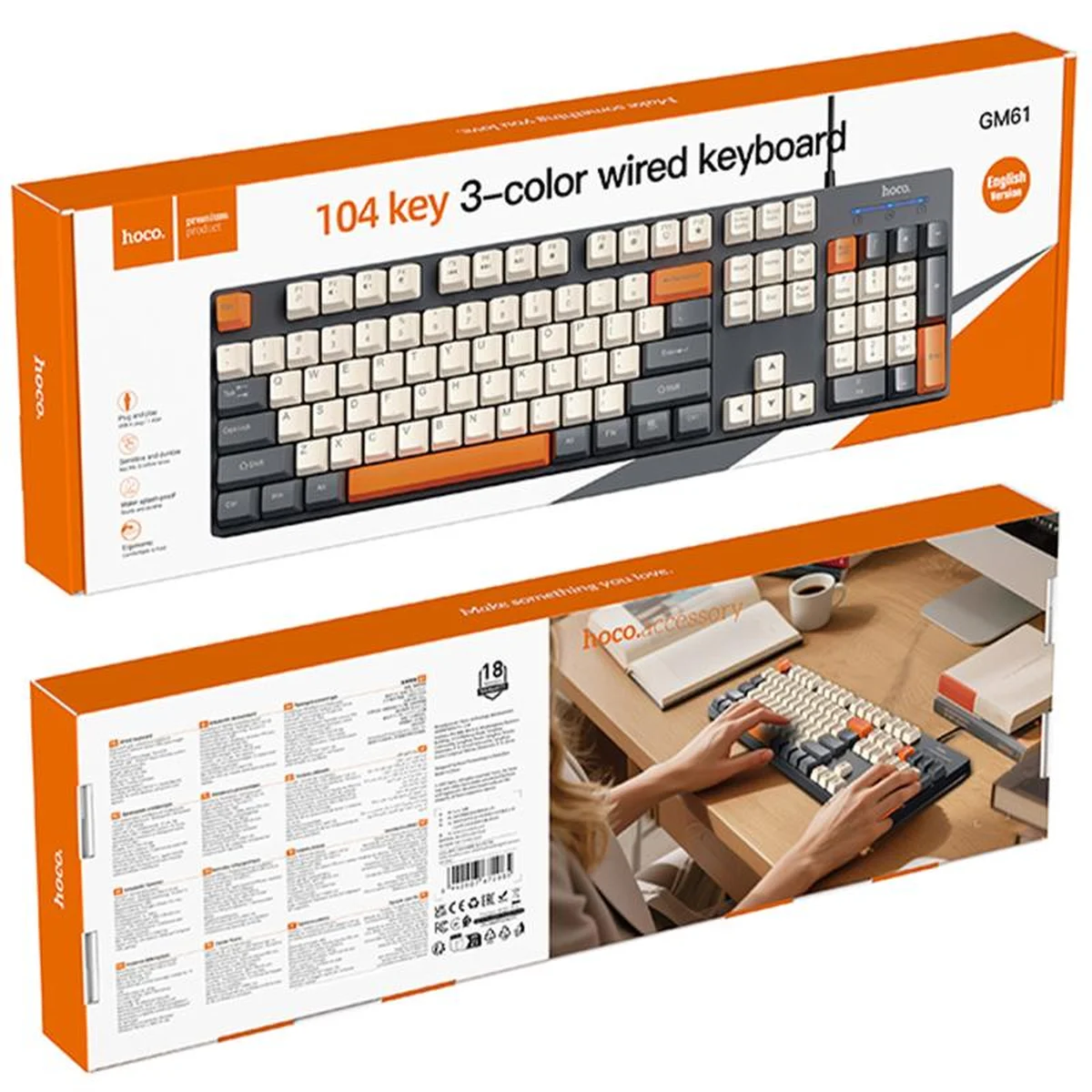 Клавиатура проводная Hoco GM61 Murphy Star Gray