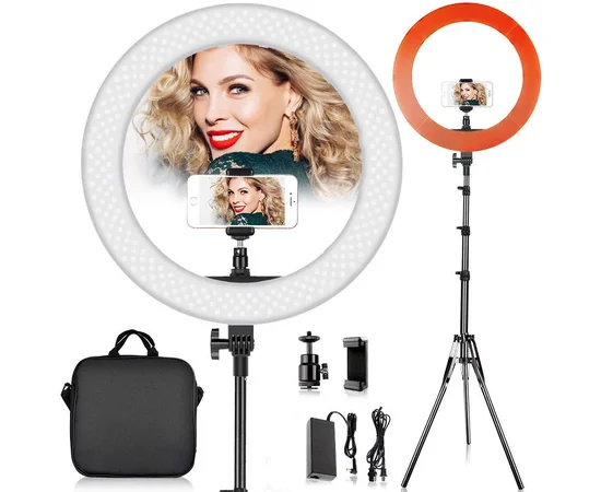 Кольцевая лампа RL-18 45 см, 480 диодов (с сумкой) Черный