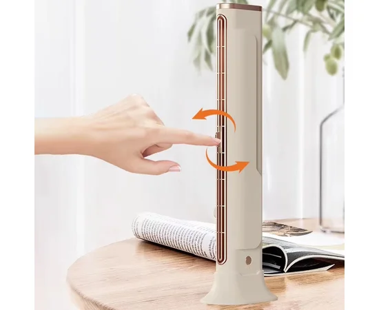 Настільний вентилятор F3 Tower Fan 3 speeds with battery 1200 mAh Biege