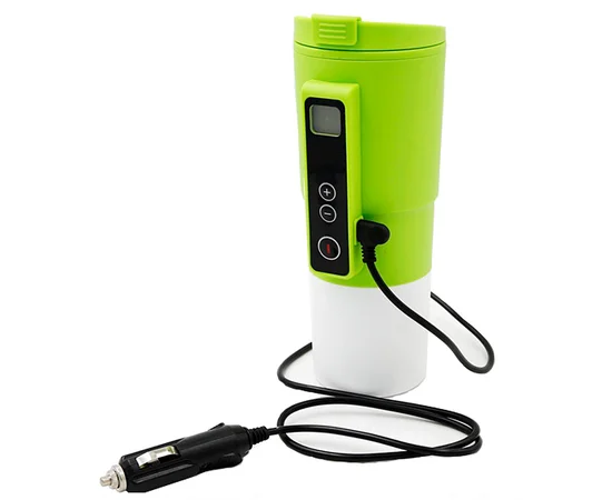 Автомобильная смарт-термокружка RedSalmon с подогревом и контролем температуры 420 мл Зеленый