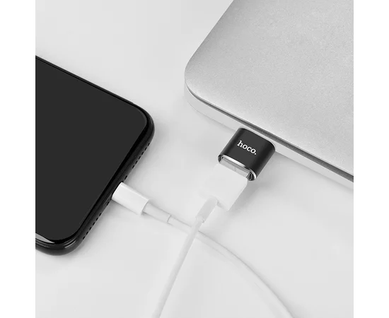 Переходник Hoco UA5 Type-C to USB Черный