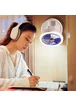Настільний складаний вентилятор Folding Fan 2in1 with Night Light White