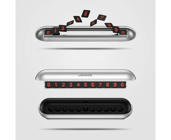 Usams US-ZJ033 Car Kit Parking Number Card Серебряный