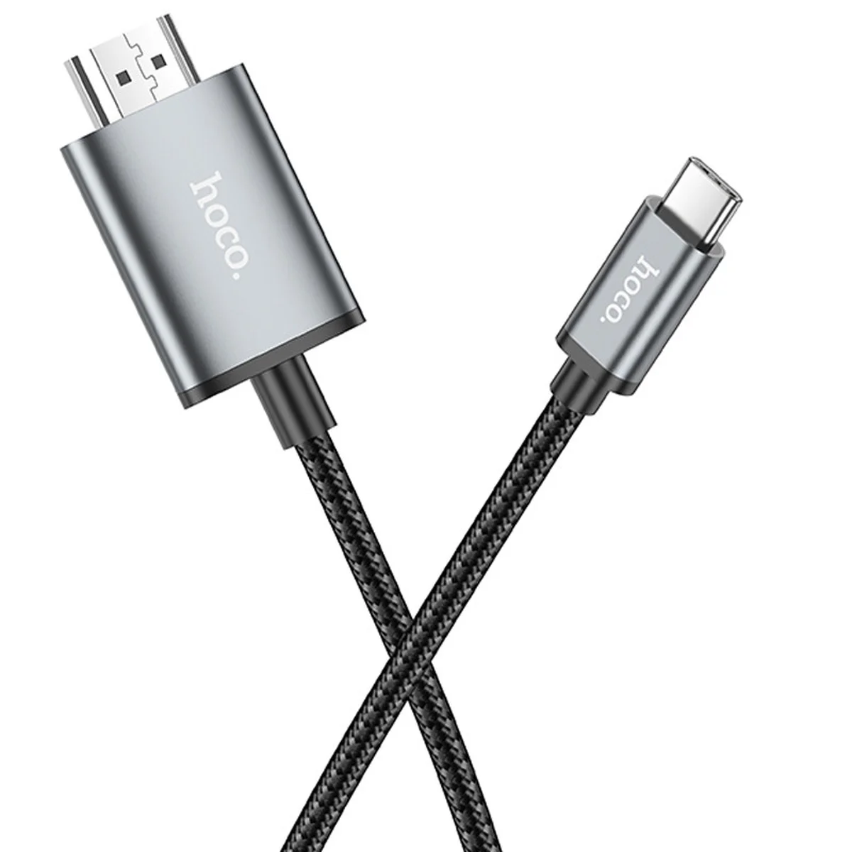 Переходник Hoco UA27 HD Type-C to HDMI (2m) Metal gray