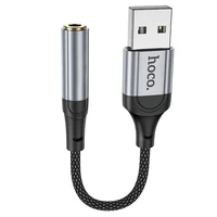 Переходник Hoco LS36 Fresh USB to 3,5 AUX Black