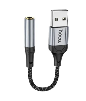 Переходник Hoco LS36 Fresh USB to 3,5 AUX Black