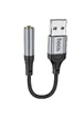 Переходник Hoco LS36 Fresh USB to 3,5 AUX Black