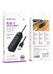 Переходник Borofone DH6 Erudite 4in1 100 Mbps Ethernet (USB to USB2.0*3+RJ45) (1.2m) Black