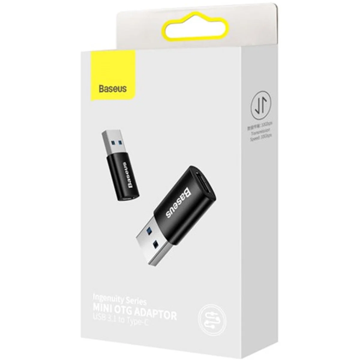 Переходник Baseus Ingenuity Series Mini USB 3.1 to Type-C (ZJJQ000101) Black