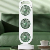 Настольный вентилятор Three Head Fan 1200 mAh Green