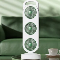 Настільний вентилятор Three Head Fan 1200 mAh Green
