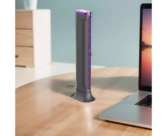 Настольный вентилятор F3 Tower Fan 3 speeds with battery 1200 mAh Purple
