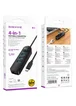 Переходник Borofone DH6 Erudite 4in1 Gigabit Ethernet (Type-C to USB3.0*3+RJ45) (0.2m) Black