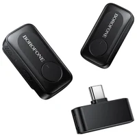 Петличный беспроводной микрофон Borofone BFK17 Lemai dual-mic Type-C Black