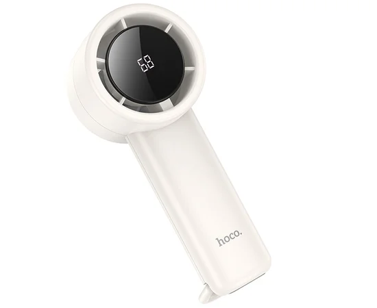 Портативний вентилятор Hoco HX63 Fashion high-speed handheld fan 2000 mAh White
