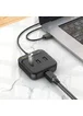 Переходник HUB Hoco HB35 Easy link 4-in-1 Gigabit Ethernet Adapter (USB to USB3.0*3+RJ45) (L=0.2M) Черный
