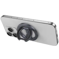 Магнитный держатель для телефона Hoco GH9 Double-ring Metal gray