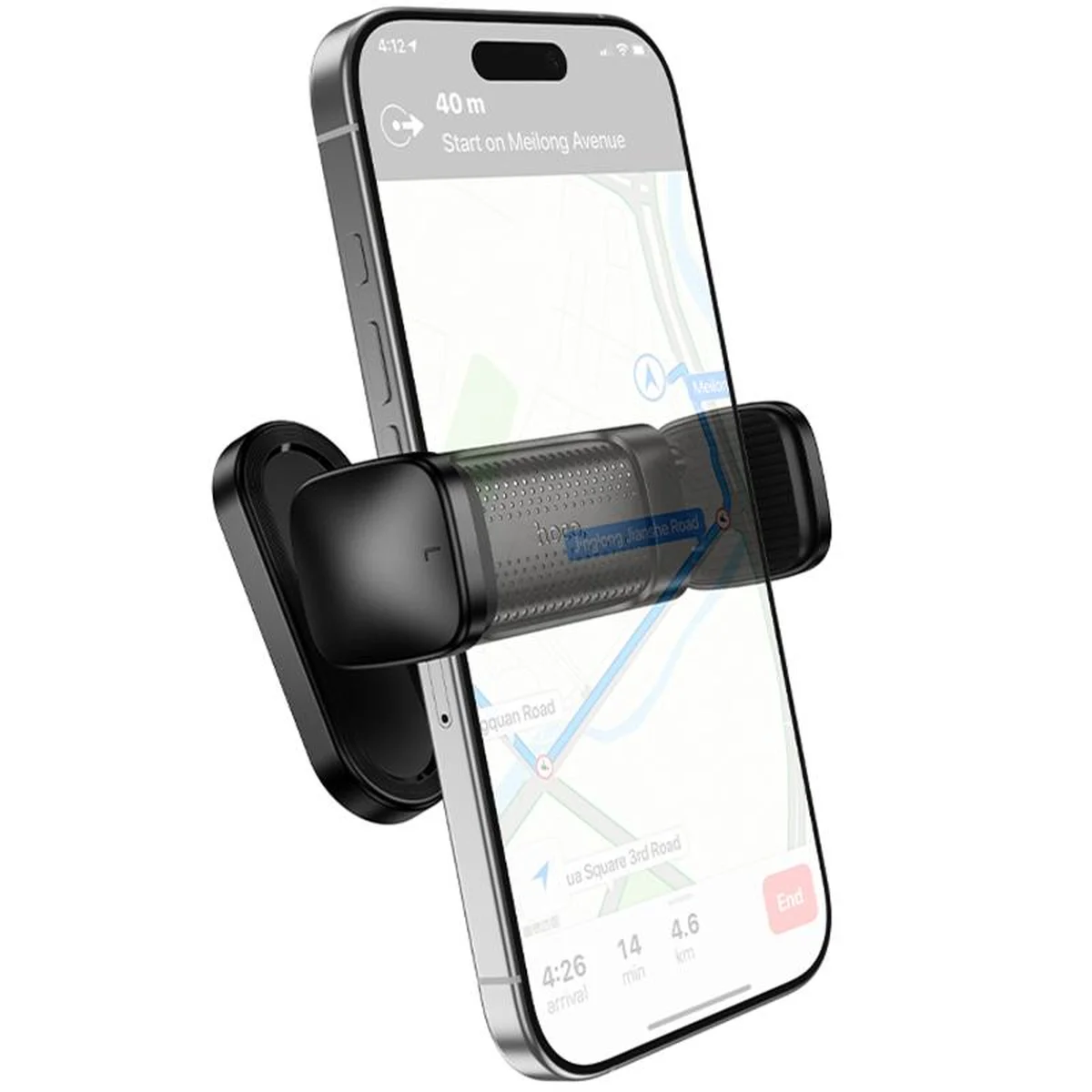 Тримач для телефону Hoco HD12 Supporter on magnet Black