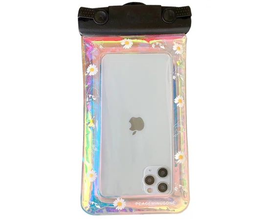Водонепроницаемый универсальный чехол 6,5 (Girl series) Ромашки/Черный