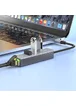 Переходник HUB Hoco HB34 Easy link Type-C Gigabit network adapter (Type-C to USB3.0*3+RJ45) Metal gray