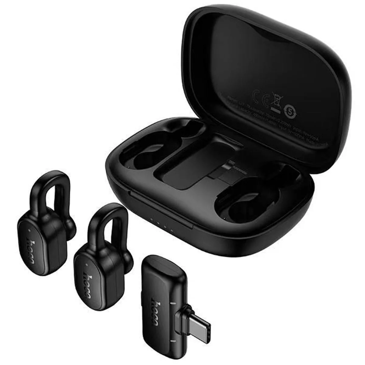 Петличный беспроводной микрофон Hoco L27 Ice Type-C Black