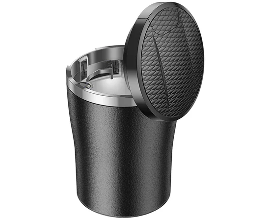 Автомобильная пепельница Hoco ZP9 Solar с крышкой Black