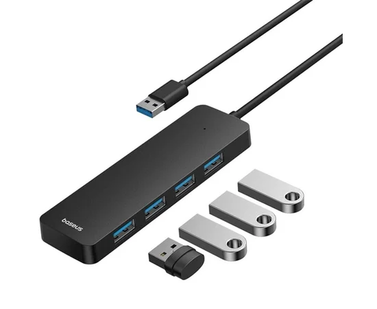 Переходник HUB Baseus UltraJoy Series 4-Port (USB-A to 4xUSB3.0+Type-C) (0.5m) (B0005280B811-04) Space Grey