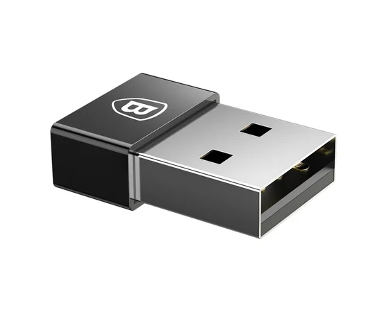 Переходник Baseus Exquisite USB Male to Type-C Female (CATJQ-A01) Черный