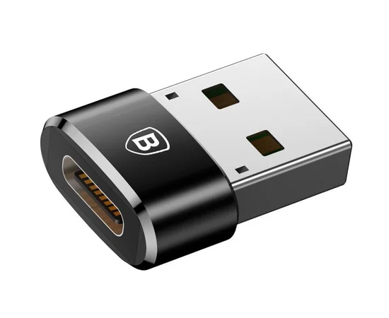 Переходник Baseus USB Male To Type-C Female Adapter Converter 5A (CAAOTG) Черный