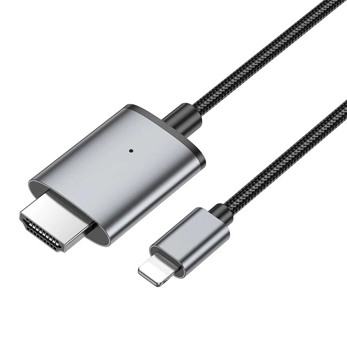 Переходник Hoco UA27 HD Lightning to HDMI (2m) Metal gray